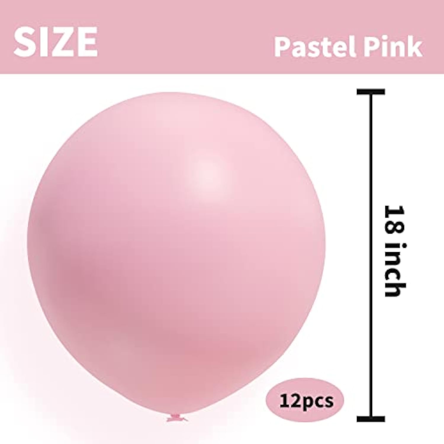 Pink Balloons 18 Inch 12 Pcs Pastel Pink Balloons Matte Pink Latex Par
