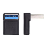 xiwai 90 Degree Down Angled USB-C Type C Female to USB 3.0 A Male Data Adapter