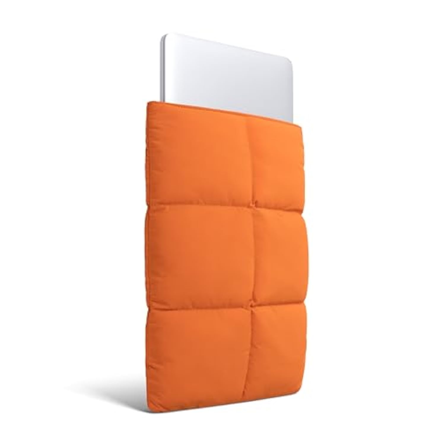 Puffy Laptop Sleeve 13 Inch 14 Inch, Quilted Puffer Laptop Carrying Case, Pillow Case Compatible With Macbook Air M4 2025 M3 M2 M1, Macbook Pro M4 Pro/Max, Orange