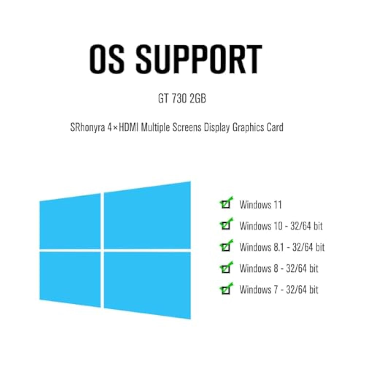 4 Monitor Video Card Gtx 730 4Hdmi Multi-Display 2Gb Ddr3 Video Card Support U