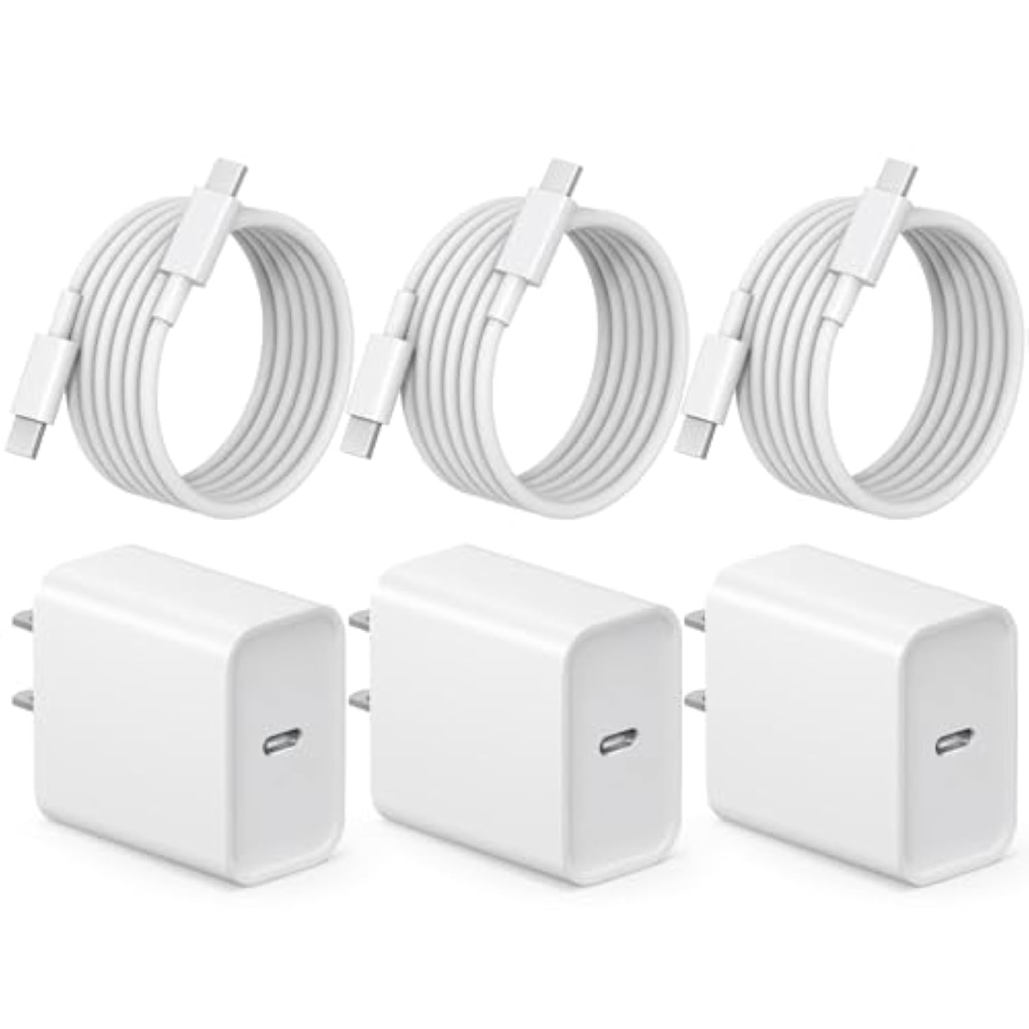 Charger Iphone 15 Charger Fast Charging Usb C Charger 3-Pack Type C Charger Fast Charging 6Ft Iphone 15 Pro Max Charger For Iphone 15/15 Plus/15 Pro/15 Pro Max/Ipad Pro/Mini/Air/Air4/Airpods/Samsung