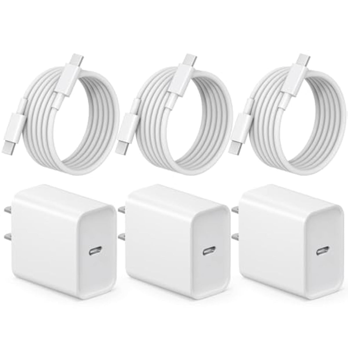 Charger Iphone 15 Charger Fast Charging Usb C Charger 3-Pack Type C Charger Fast Charging 6Ft Iphone 15 Pro Max Charger For Iphone 15/15 Plus/15 Pro/15 Pro Max/Ipad Pro/Mini/Air/Air4/Airpods/Samsung