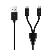 Short Micro Usb Splitter Cable,2 In 1 Usb 2.0 A Male To Dual Micro Usb Male Ch