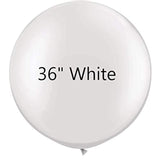 36 Inch White Latex Balloons Large Round Balloon For Birthday Wedding Party Decorations,6 Pcs