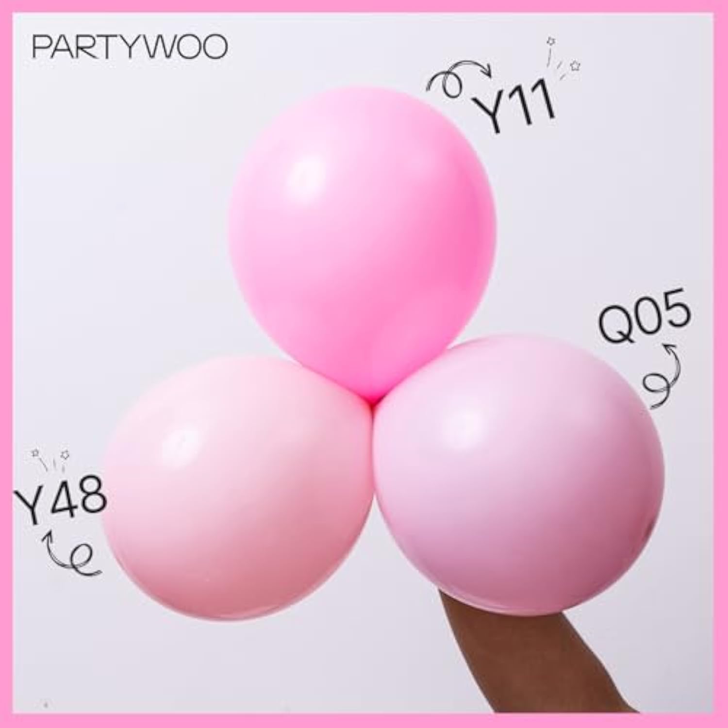127pcs Pink Balloon Arch Kit with 36-5in Balloons for Party & Baby Shower