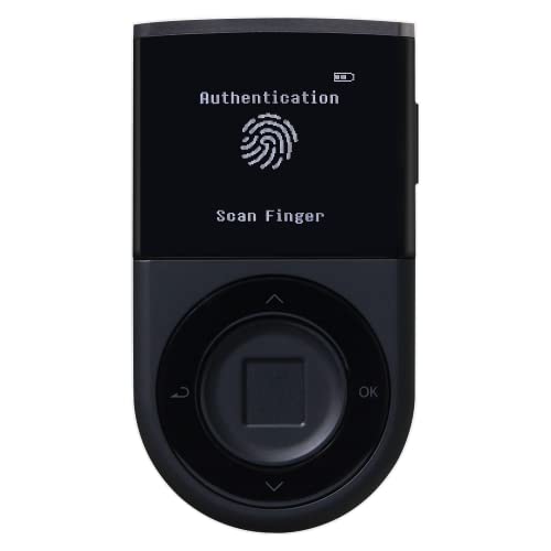 Hardware Wallet Biometric Cold Wallet For Crypto With Fingerprint Authentication | Secure Bluetooth Storage For Bitcoin, Ethereum, Xrp, Xdc, Solana, Stablecoins & More