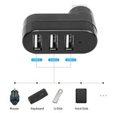 Usb 3 Port Expander Splitter 2Pcs 180° Degree Rotatable Usb 2.0 1 To 3 Hub For