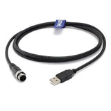 Industrial M12 4 Pin A Code Male to USB 2.0 Male Data Connection Cable High Flex Shielded Moulded IP67 Waterproof Cable 1M
