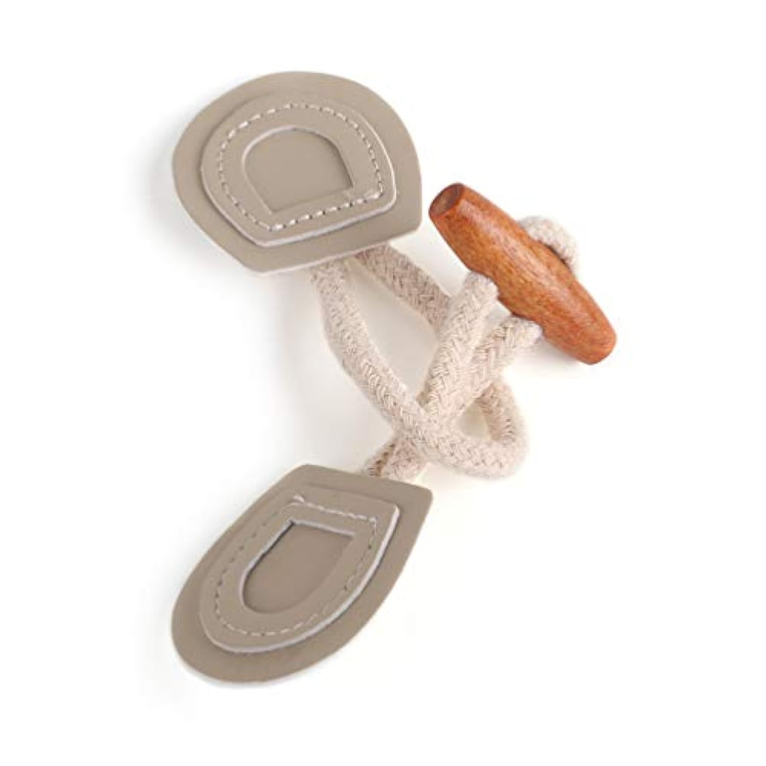 4 Sets Sew-On Toggle With Wooden Horn Button For Coat Jackets Shawl Di