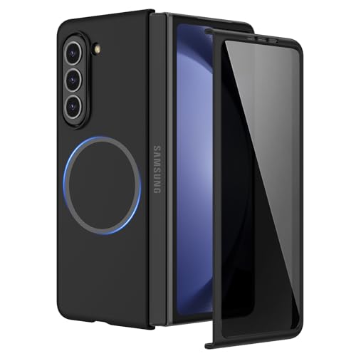 Magnetic Case for Z Fold 5, with Privacy Screen Protector, Z Fold 5 Case [Compatible with MagSafe], Slim Thin Protective Full Body Phone Cover for