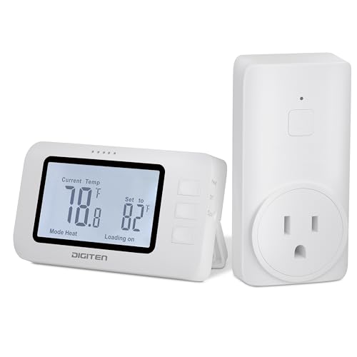 Wireless Thermostat Wtc100 Pro Temperature Controller For Cooling & Heating, Remote Controlled Outlet, Easy-To-Use And Programmable Thermostats For Home,Greenhouse