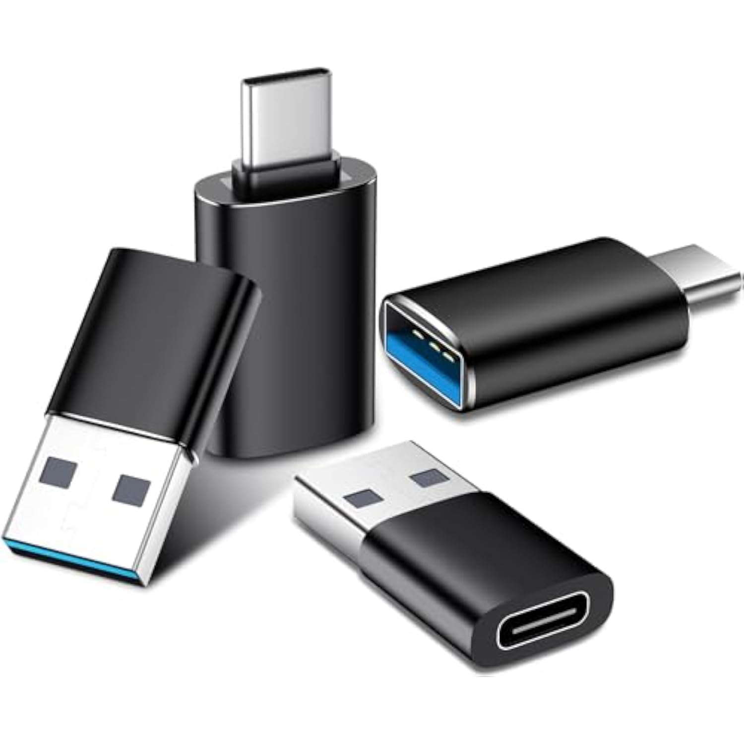 Usb To Usb C Adapter For Iphone 16 Charger 4 Pack,Usbc Female To A Male Otg Type C Converter For Apple Watch Ultra Iwatch 7 8 9 10,Iphone 16 15 14 13 Plus Pro Max,Airpods,Ipad,Car,Samsung S24