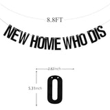 New Home Who Dis Banner, Welcome Home, Sweet Home Funny Housewarming Party Decornew Home New Chapter Family Party Supplies Black