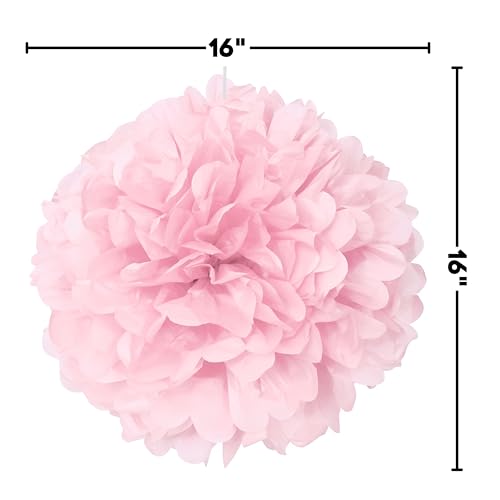Unique Industries 16" Light Pink Tissue Paper Pom Pom (63200)