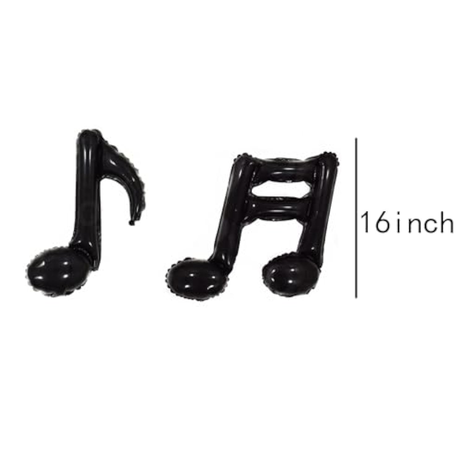 10 Pcs Black Music Note Foil Balloons Music Theme Party Decorations