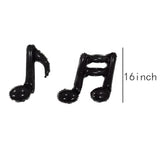 10 Pcs Black Music Note Foil Balloons Music Theme Party Decorations