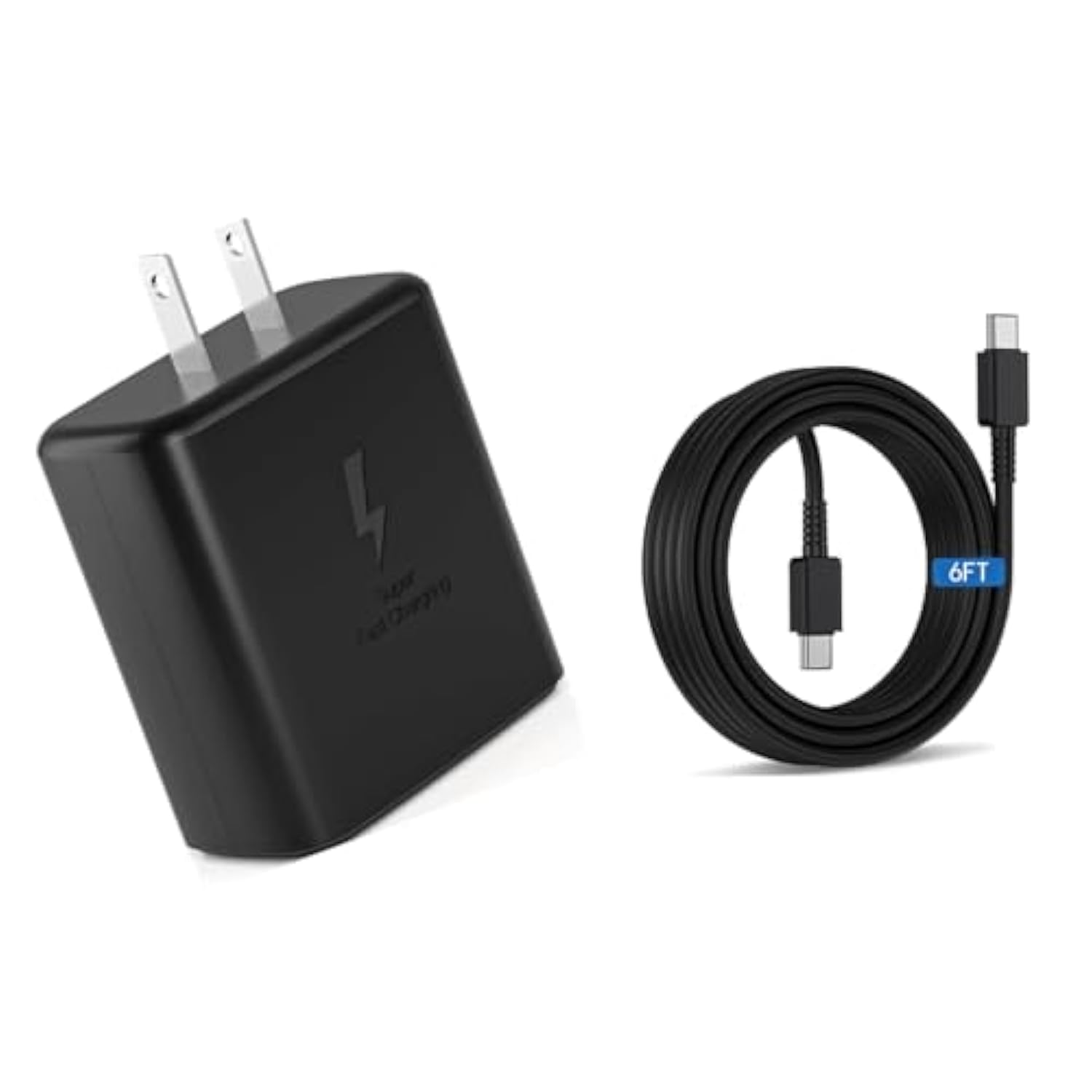 Galaxy S25 S24 Ultra 45W Super Fast Charger For Samsung Galaxy S25 Ultra/S25+ Plus/S24 Ultra/S24+ Plus/S23 Ultra/S23/S22/S21/S20, Note 20/10 5G 6.6Ft Charging Cable Cord