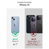 Revolution Case For Iphone 14 6.1 Inch, [20Ft Mil-Grade Drop Tested], Full-Body Rugged Shockproof Protective Cover With Kickstand And Built-In-Screen Protector, Navy Blue