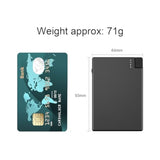 Thin Usb-C Portable Charger With Built In Cable, Slim Power Bank Credit Card Size Battery Pack Charger Portable For Pocket Wallet Compatible With Iphone 15 16 Series, Samsung And Android Phones