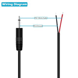 2-Pack 3Ft 3.5Mm 1/8" To Speaker Wire Ts Mono Male Plug To Bare Wire Pigtail 3.5Mm Jack Connector Adapter Repair Audio Cable For Speaker, Trigger Cable