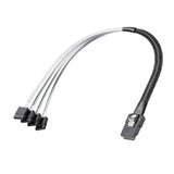 1M Internal Mini Sas Sff-8087 Male To 4 Sata Forward Breakout Female Cable, Ha