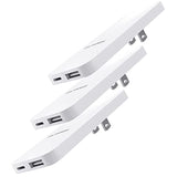 (3 Pack) Flat Type C Wall Charger, Ultra Slim Dual Port Usb-C/Usb-A Multi Port Travel Plug, Low Profile Power Adapter (Fast Charging 20W)