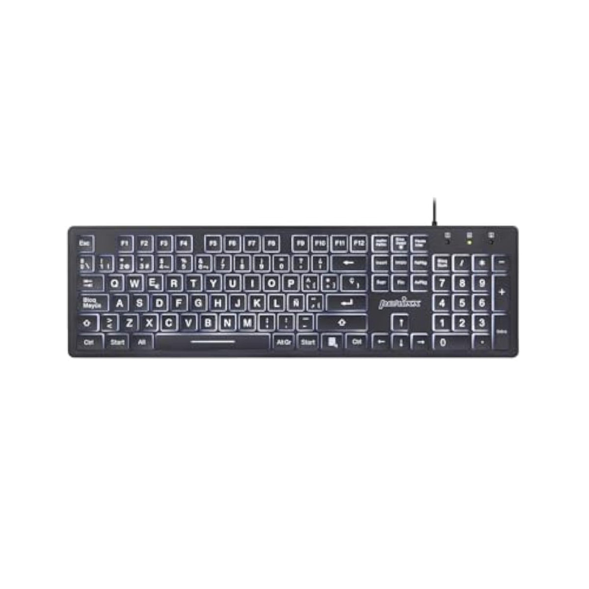 Perixx PERIBOARD-317ES ES un teclado con Cable y retroiluminado LED, Letras im