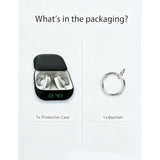 Anker Soundcore Liberty 5 Pro Silicone Protective Case with Keychain, Shockproof Anti-Scratch Cover for Charging Case, Black