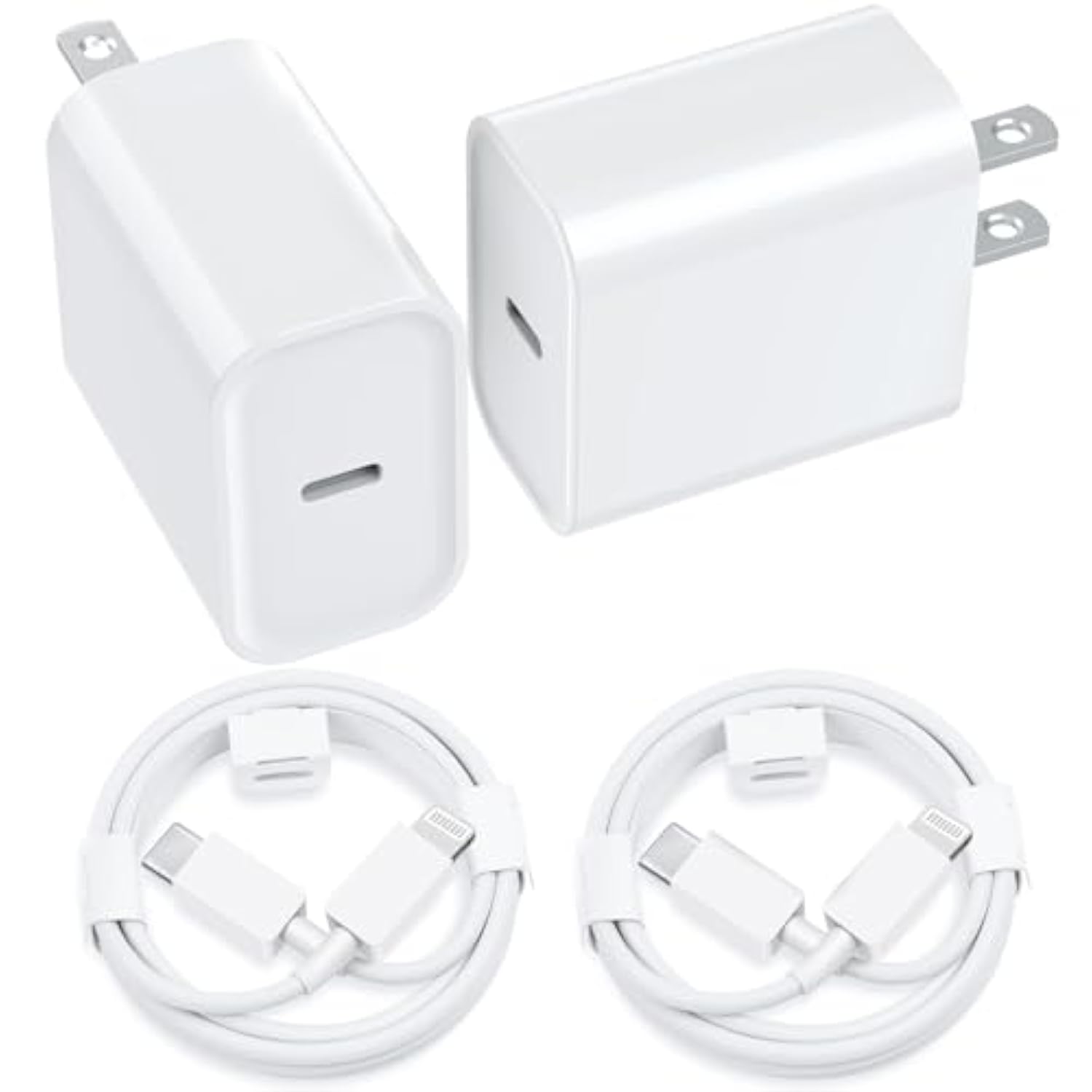 Iphone Charger Fast Charging Original [Apple Mfi Certified] 2 Pack Type C Wall Charger Block With 2 Pack 6Ft Long Usb C To Lightning Cable For Iphone 14/13/12/12 Pro Max/11/Xs Max/Xr/X/Airpods Pro