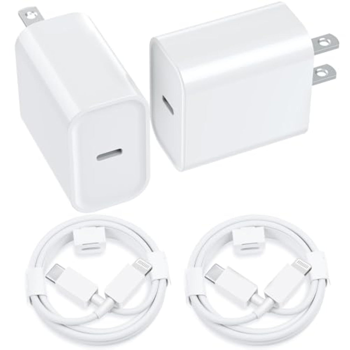 Iphone Charger Fast Charging Original [Apple Mfi Certified] 2 Pack Type C Wall Charger Block With 2 Pack 6Ft Long Usb C To Lightning Cable For Iphone 14/13/12/12 Pro Max/11/Xs Max/Xr/X/Airpods Pro