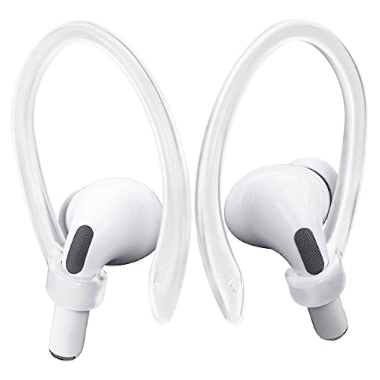 2 Pairs Airpods Ear Hooks For Airpods Pro 3, Airpods Pro 2, Airpods Pro, Airpods 4, 3, 2 & 1, Upgraded Anti Slip Sports Clip Hooks For Airpods 1, 2, 3, 4,Pro, Pro 2, Pro 3 – Transparent