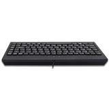 Akb-110B Mini Keyboard - Compact 87-Key Membrane Keyboard With Led Indicators And Space-Saving Design - Usb/Ps2 Connection - Compatible With Windows Os (Black)
