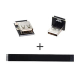 Cy Down Angled Flat Slim Fpc Usb 2.0 Type-A Male To Female Extension Data Cabl