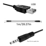 3.5Mm Male Aux Audio Jack To Usb 2.0 Male Charge Cable Adapter Cord, 2Pack Audio Car Stereo Jack Cables To Usb 2.0, Usb Connection Kit, For Music Player- 3.3Ft?Support Data Transmission?
