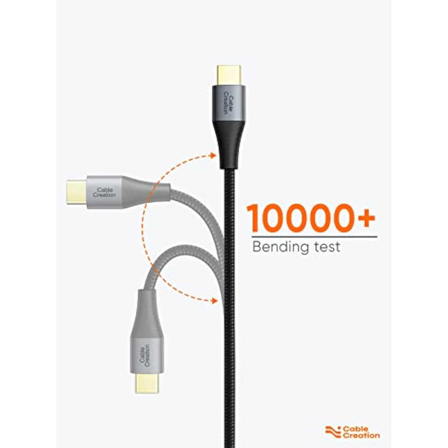 CableCreation Short USB C to USB C Cable 2 Pack, Type C Fast Charging USB C Cable 0.8FT, Double-Braided Exterior Compatible with Galaxy S22 Ultra S22 S21 S20 Note 20, MacBook, iPad mini 6
