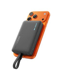 Magnetic Power Bank, 10000mAh Portable Charger, 20W Fast Charging & 7.5W Wireless, Built-in USB-C Cable, Battery Pack for iPhone 15/16/17 Series,