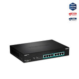 8-Port Gigabit Full Power Poe+ Switch, 8 X Gigabit Poe+ Ports, 240W Power Budget, 16Gbps Switching Capacity, Rack Mountable, Ethernet Network Switch, Metal, Protection, Tpe-Tg80F