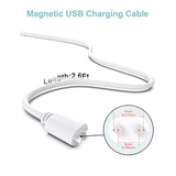 2.6Ft Magnetic Usb Dc Charger Cable Replacement Charging Cord - White(5Mm/0.2I