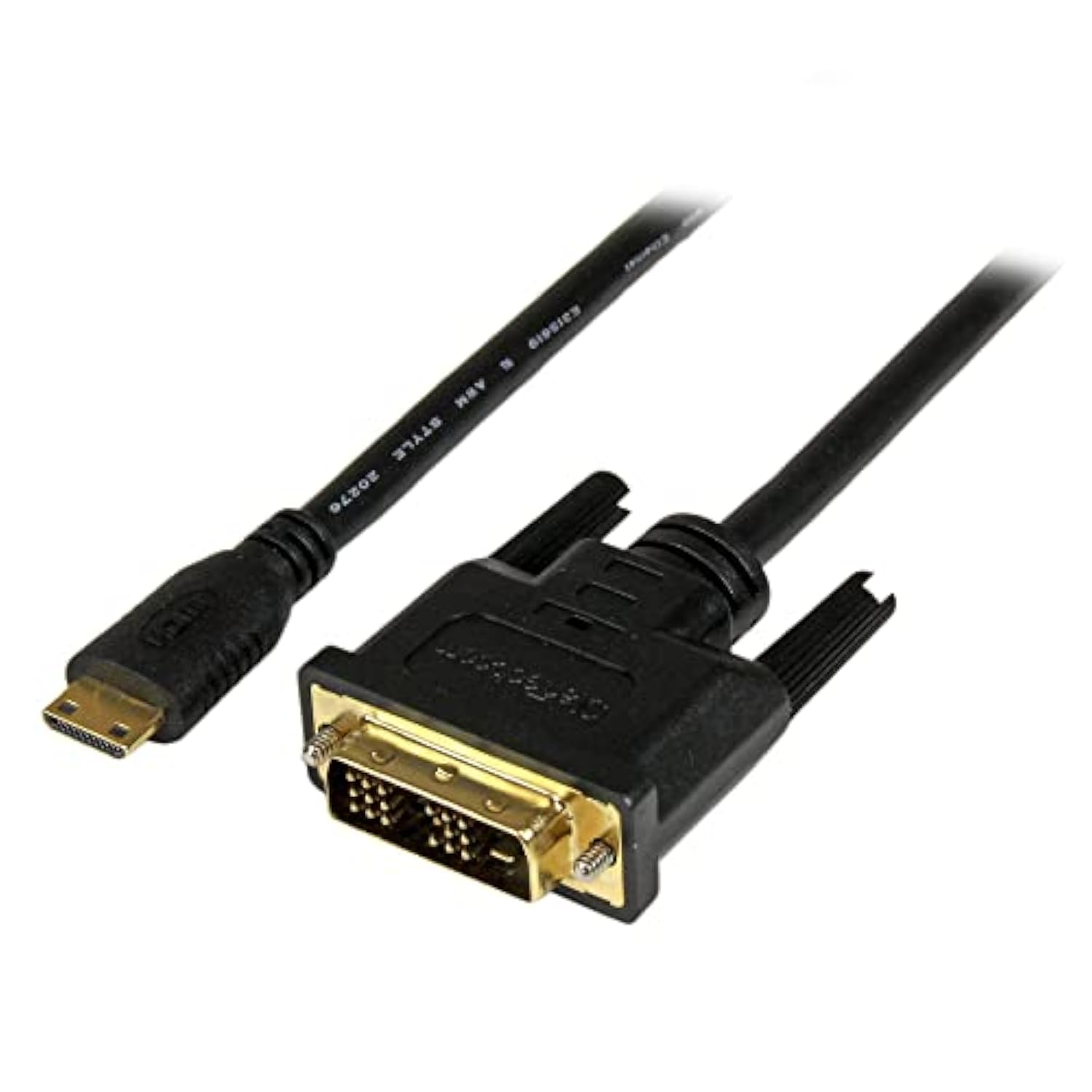 StarTech.com 1m Mini HDMI to DVI-D Cable - M/M - 1 Meter Mini HDMI to DVI Cable - 19 pin HDMI  Male to DVI-D Male - 1920x1200 Video (HDCDVIMM1M) Black