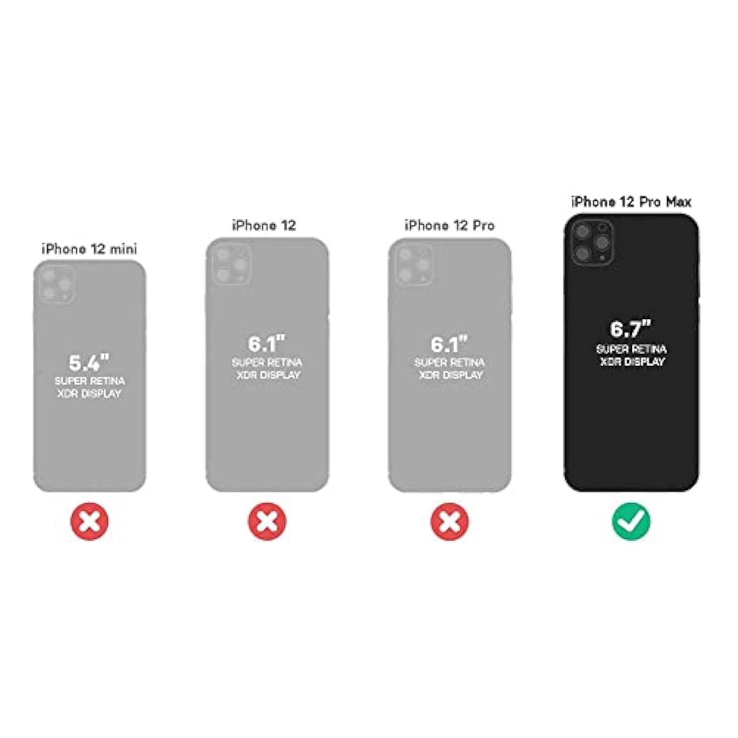 OtterBox + Pop Case for iPhone 12 PRO MAX (ONLY) Non-Retail Packaging - Black