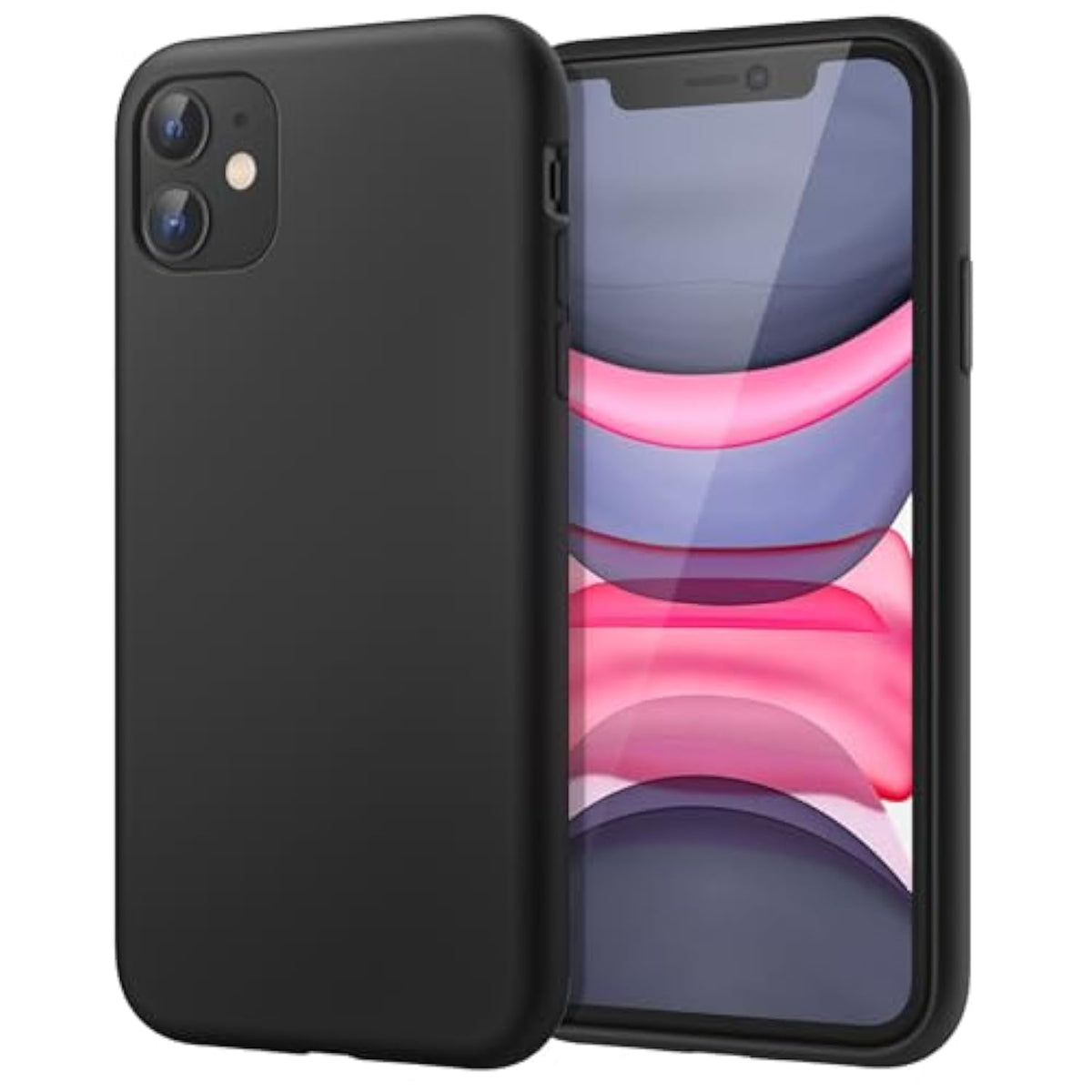 JETech Silicone Case for iPhone 11 (2019) 6.1-Inch, Silky-Soft Touch Full-Body Protective Case, Shockproof Cover with Microfiber Lining (Black)