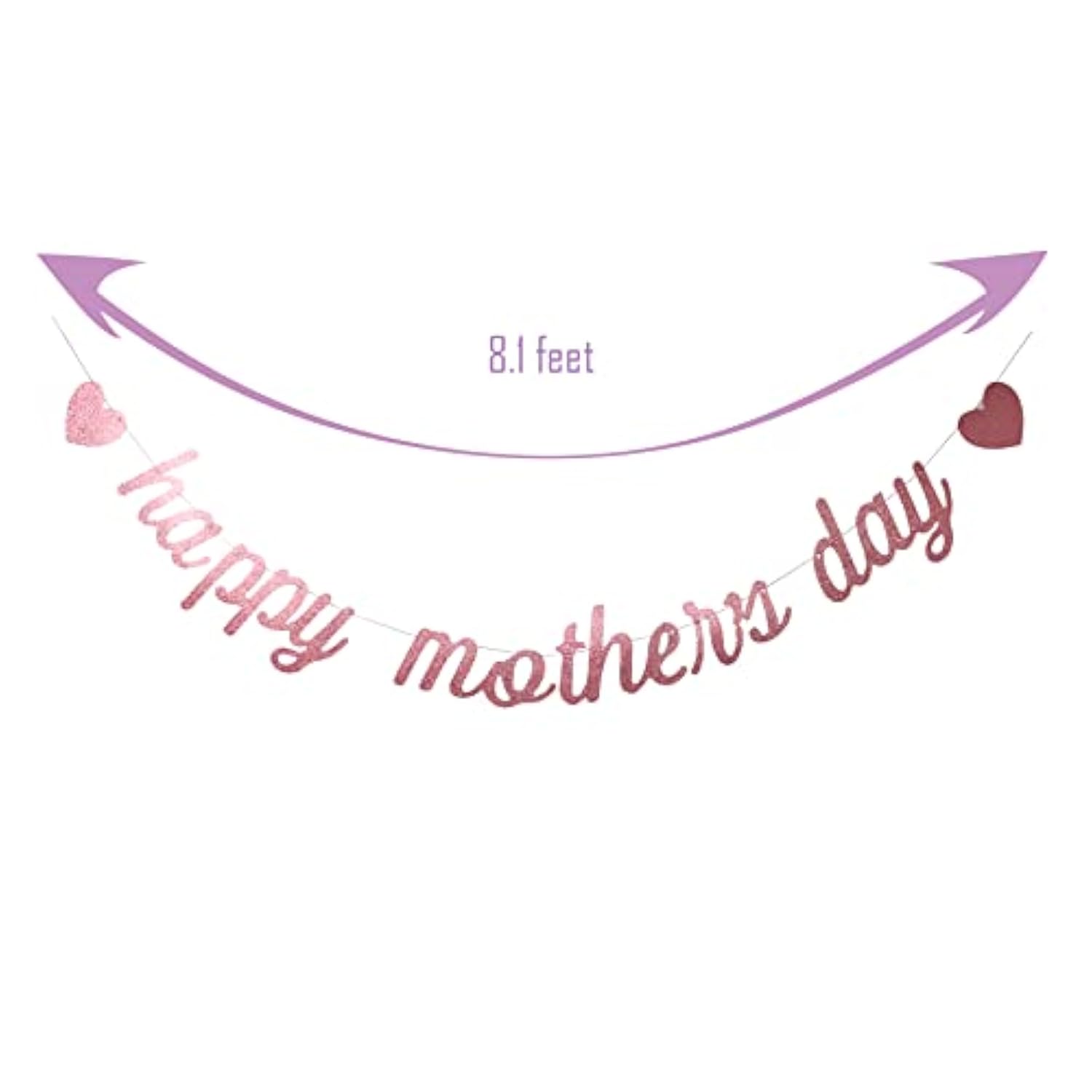 Happy Mother'S Day Rose Gold Glitter Paper Banner, Funny Best Mom Ever/Mother'S Birthday Party Photo Backdrops Sign Decoration(Rose Gold Mom)