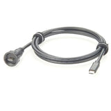 IP67 Waterproof USB 3.1 Type C Male to Male Extension Cable 10Gbps USB 3.1 Gen2 C Threaded Fixed Recessed Cable for Data Transfer & Charging, Control