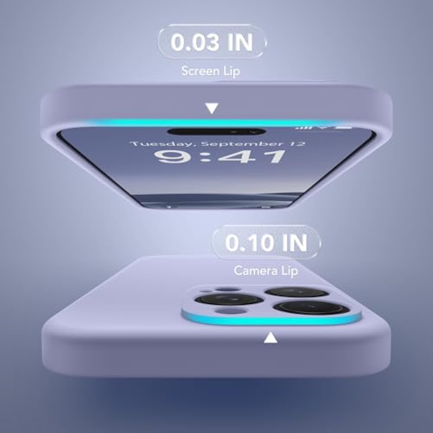 Magnetic For Iphone 16 Pro Case, Compatible With Magsafe, [Full Camera Protection][Screen Protector] Silicone Shockproof Protective Phone Case For Iphone 16 Pro 6.3", Lilac