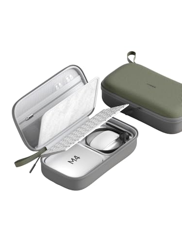 Electronics Organizer Travel Case For Mac Mini M4/M4 Pro 2024 Portable Waterproof Carry Case For Cable, Charger, Docking Station, Power Bank, Sd Card, Mouse, Usb Flash Disk (Green)