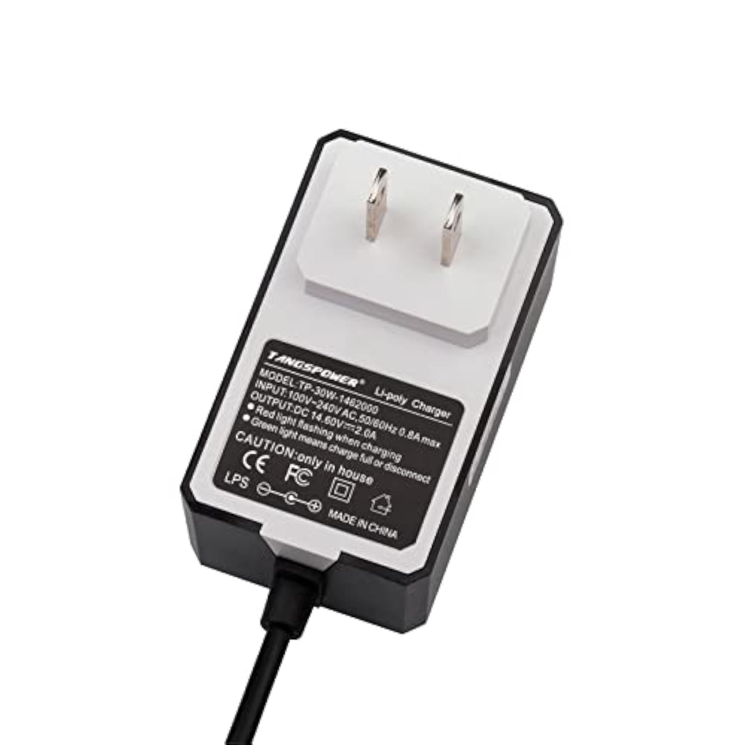 14.6V, 2A Ac-To-Dc Charger (Dc Plug) For 12V Rechargeable Lithium Ion Battery Pack (White)