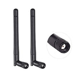 Dual Band Wifi 2.4Ghz 5Ghz 5.8Ghz 3Dbi Mimo Rp-Sma Male Antenna For Wifi Router Signal Booster Repeater Wireless Network Card Usb Adapter Security Ip Camera Video Surveillance Monitor - 2Pack