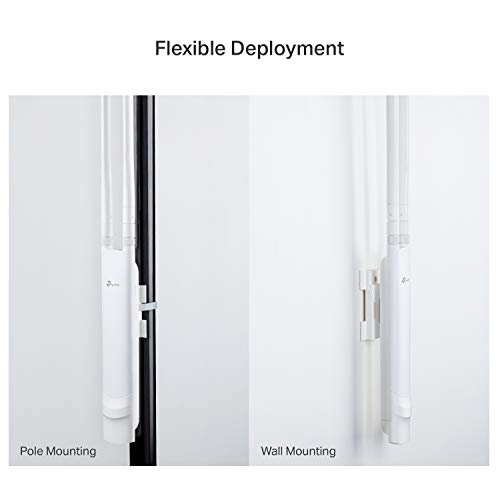 Eap110-Outdoor V3, Omada N300 Wireless Outdoor Access Point, Wifi Coverage Up To 200 Meters, Passive Poe W/ Free Poe Injector, Sdn Integrated, Cloud Access & Omada App, White