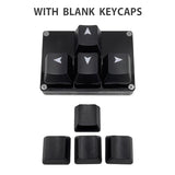 Mini 4-Key Keypad Wasd Arrow Key Keycaps Keyboard One-Handed Mechanical Gaming Keypad Programmable Usb-C Customized Keyboard For Working Or Gaming (Black, Arrow Keycaps 1)