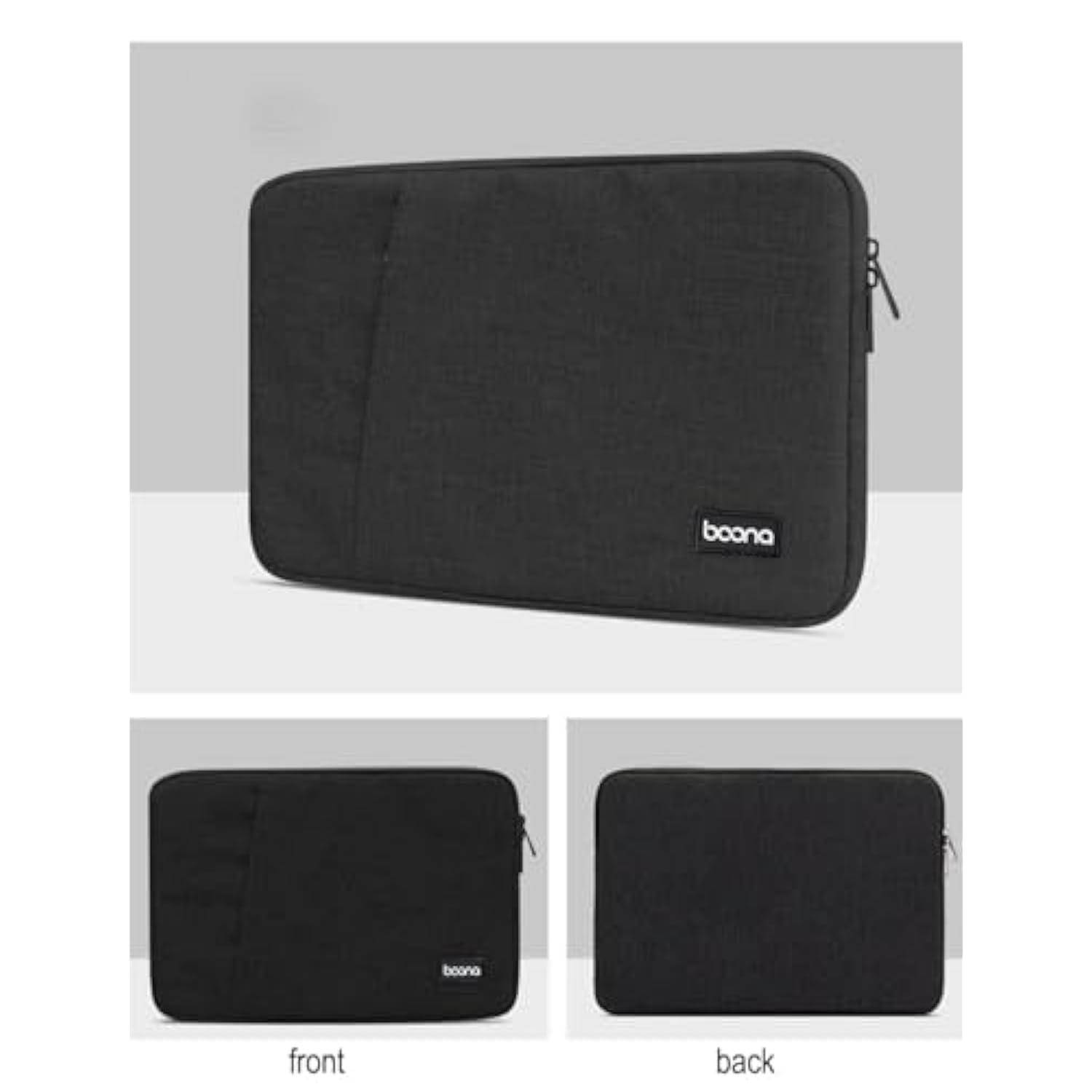 Lightweight 13-13.3 Inch Laptop Sleeve Case Compatible With Macbook Air 13.6, Lenovo Yoga 13.3, Hp Chromebook, Dell Latitude/Xps 13.3, Acer Notebook Slim Computer Bag With Pocket (Black, 13")